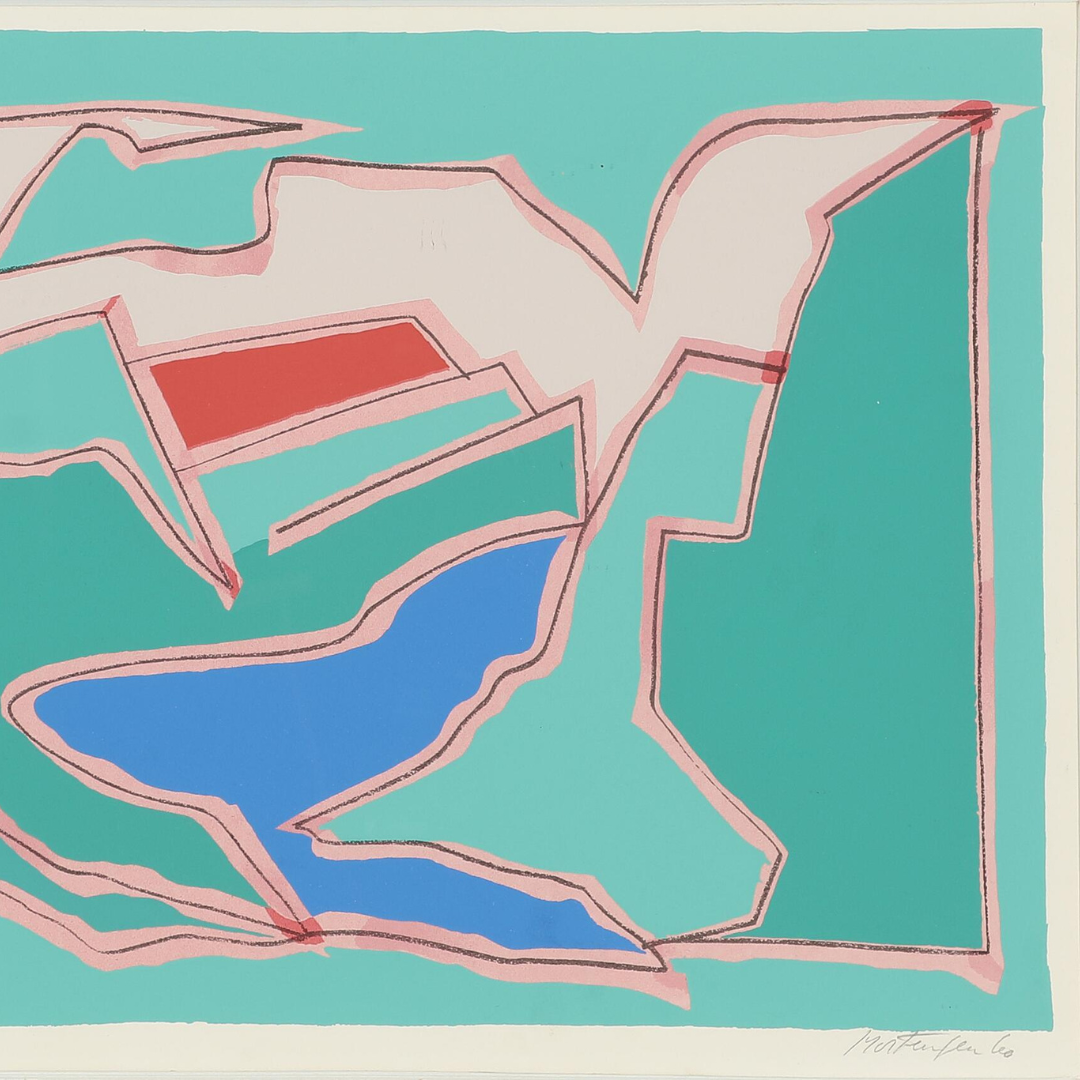 1960 Richard Mortensen : silkscreen in colors, "The Fifth Song"