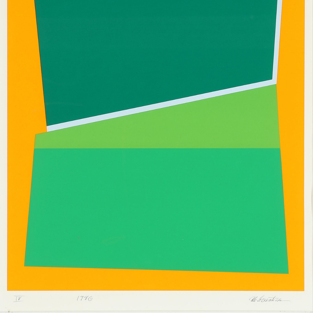 Ib Geertsen : 1986 abstract geometric lithograph in colors