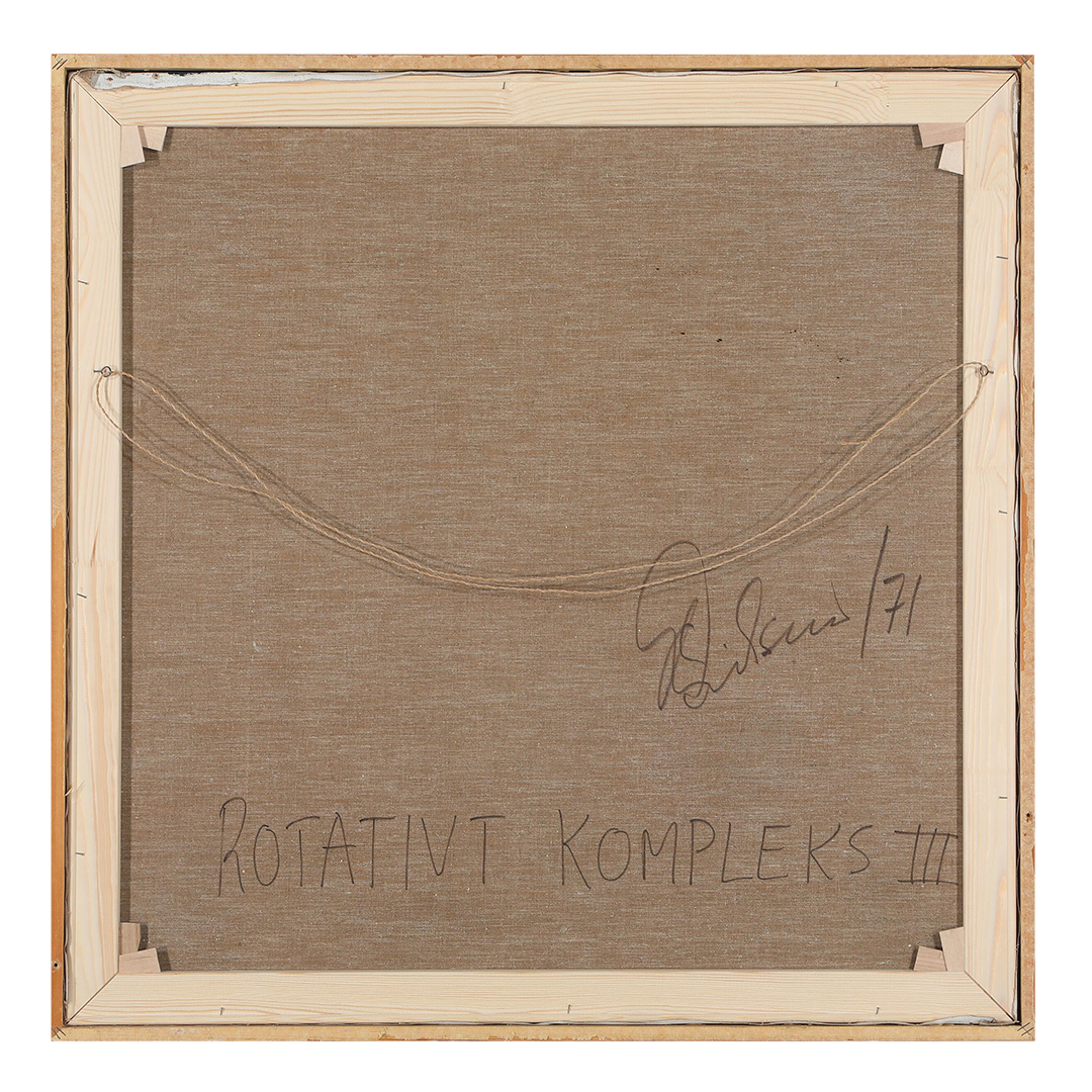 1971 Gorm Eriksen : Danish abstract geometric o/c, 32"