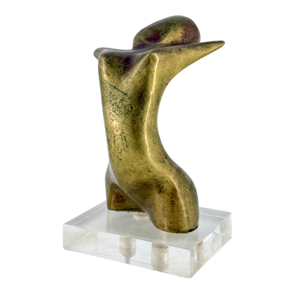c1970 Adriana Banfi : bronze abstract torso sculpture