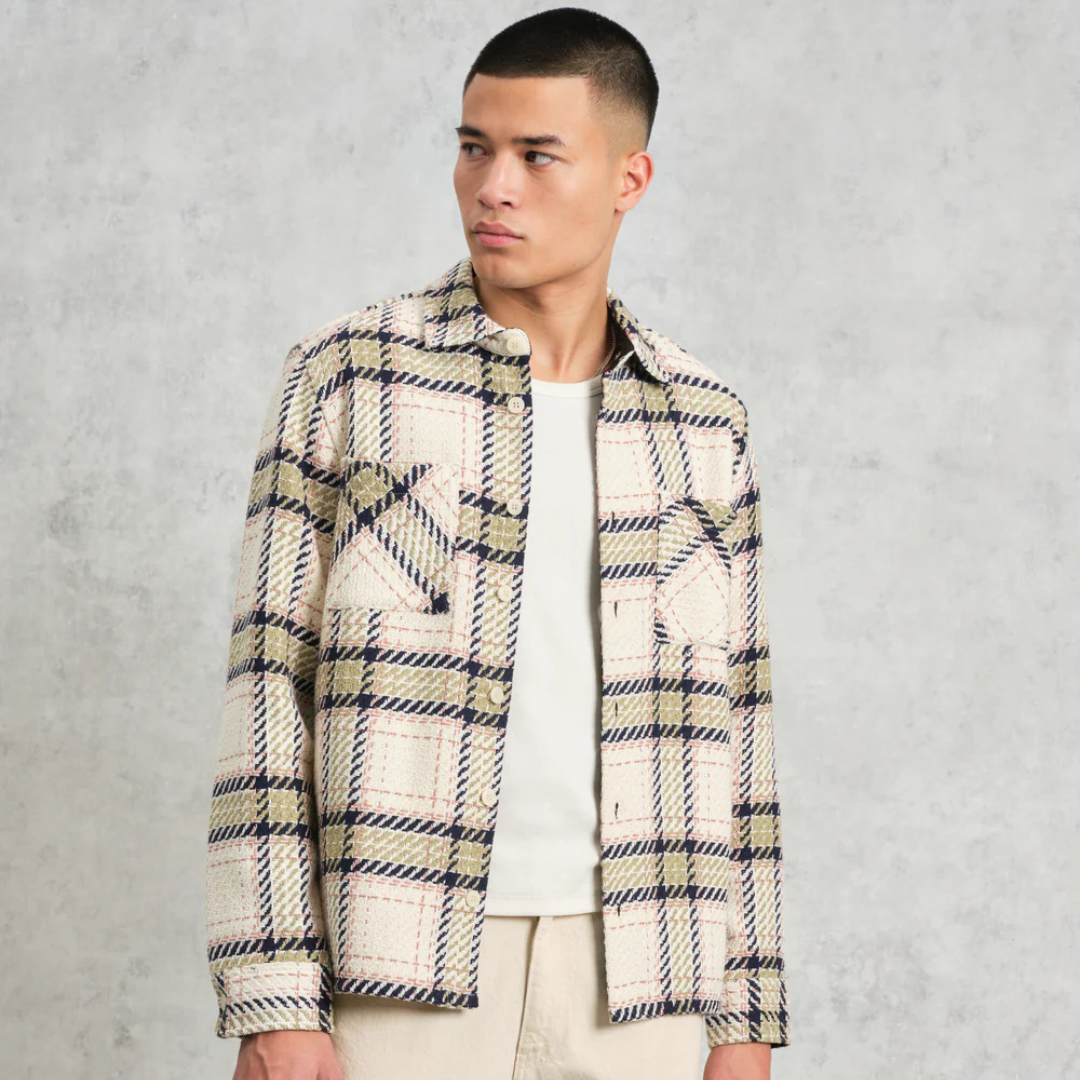 Wax London : Whiting Harp Check Overshirt