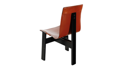 c1978 Angelo Mangiarotti set leather "Tre 3 Dialogo" chairs