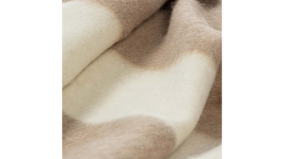 Blacksaw : The Siempre Blanket in Beige/Ivory Stripe