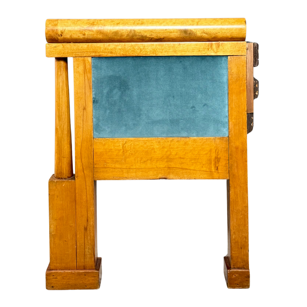 19thc Karl Johan style : neoclassical revival 51" upholstered settee