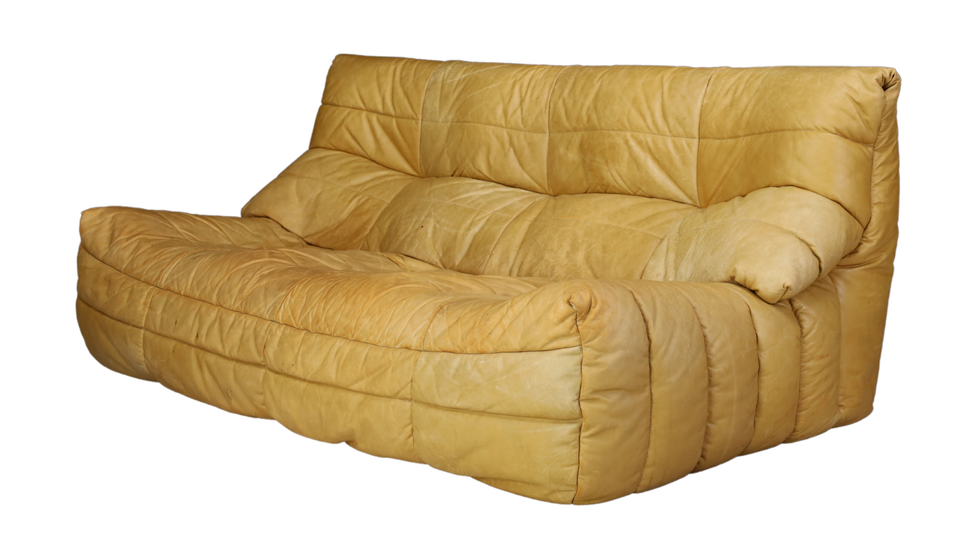 1970s "Panto" leather sofa by Marc Held, France