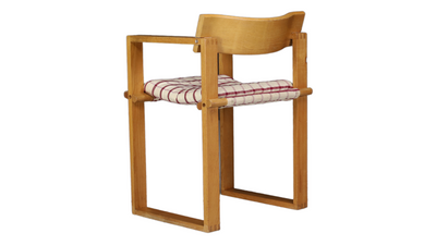 Set 1970s Ate van Apeldoorn cubist pinewood armchairs