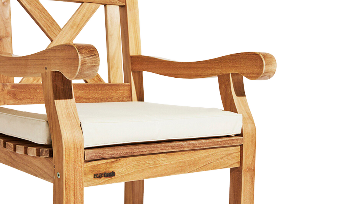 "X back" solid teakwood chair by Anker Denmark