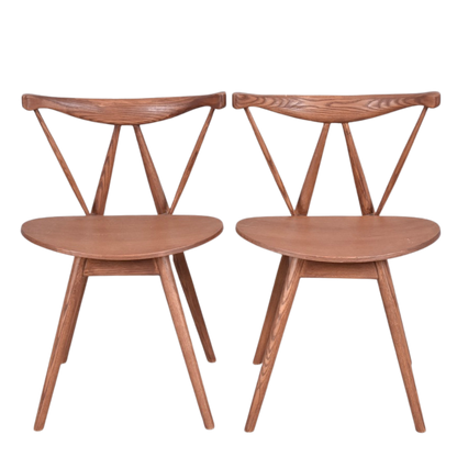 1950s Northern European : sculptural ashwood side chair