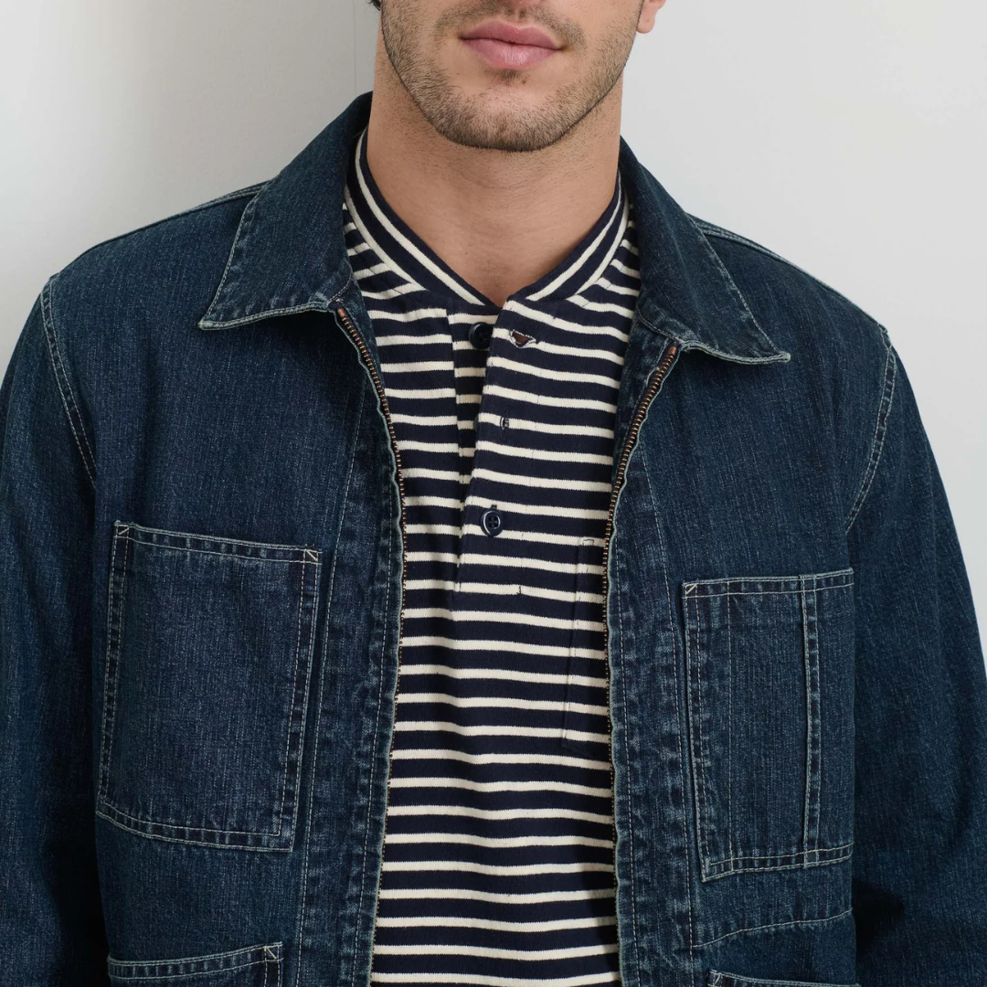 Alex Mill : Zip Work Jacket Lightweight Japanese Denim