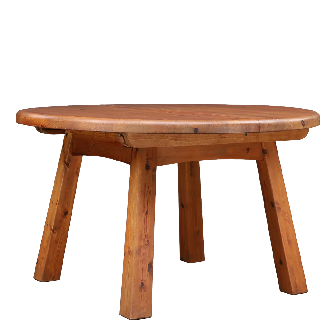 1970s WASA  Möbel : solid Swedish pinewood dining table