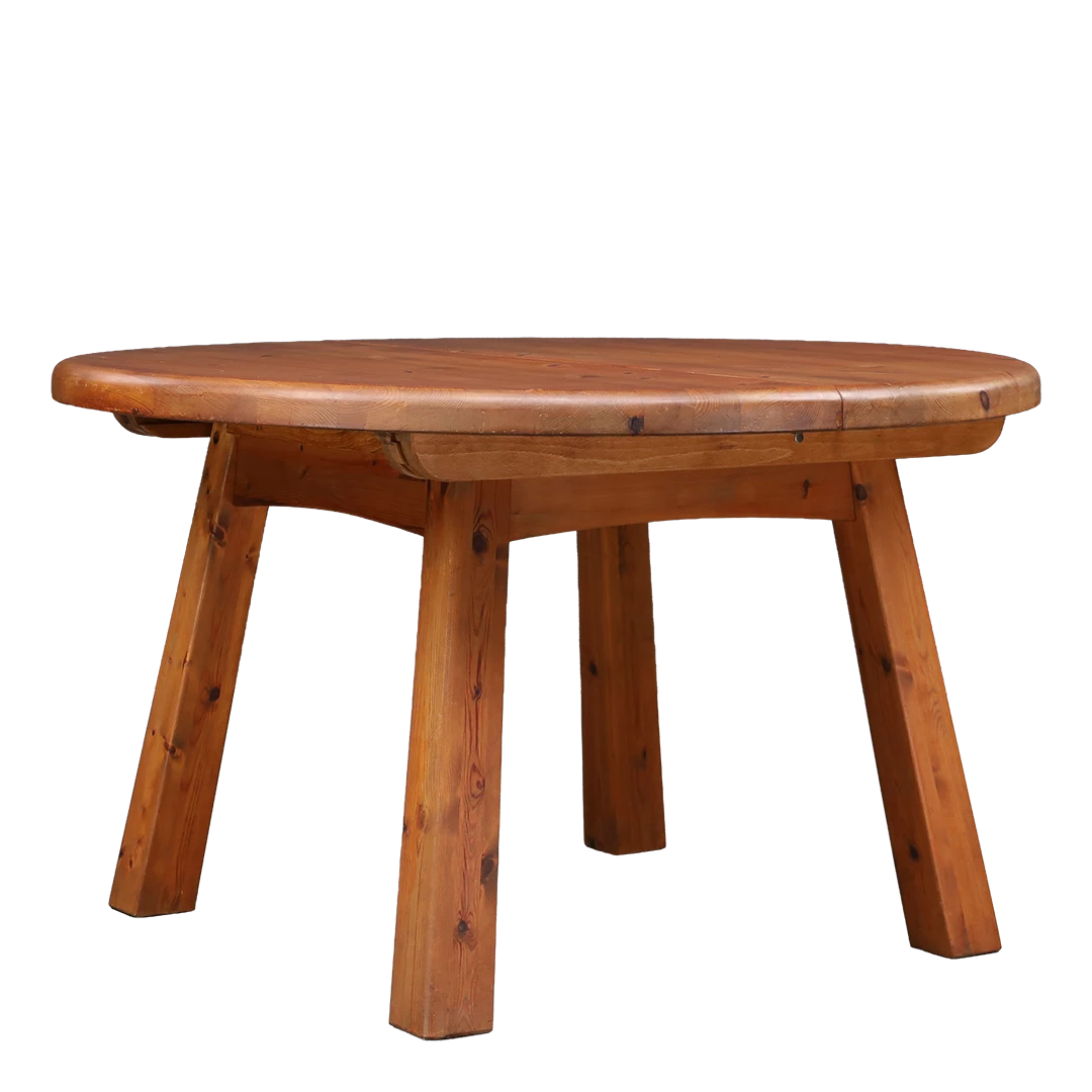1970s WASA  Möbel : solid Swedish pinewood dining table