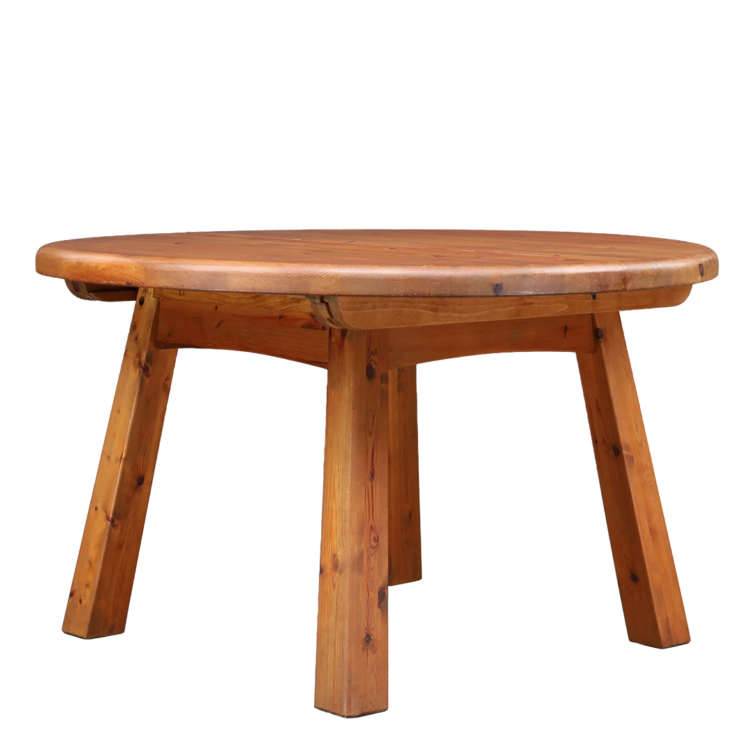 1970s WASA  Möbel : solid Swedish pinewood dining table