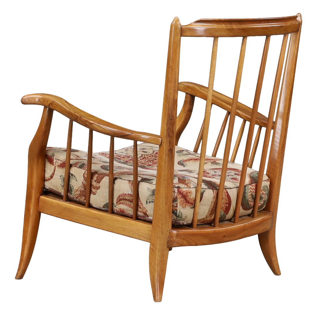 Late 1930s Viennese: slatted Secessionist armchair in European beechwood