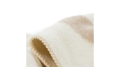 Blacksaw : The Siempre Blanket in Ivory/Beige Stripe
