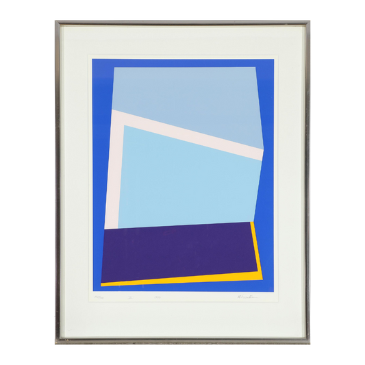 Ib Geertsen : 1986 abstract geometric lithograph in colors