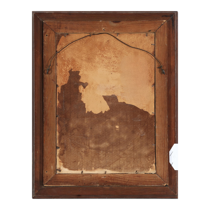 Unsigned 19thc : a pink Cyclamen, oil on paperboard