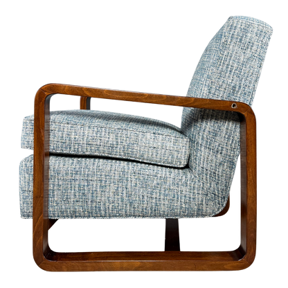 1930s Bauhaus : Czech figured walnut armchairs, w/Harris Tweed