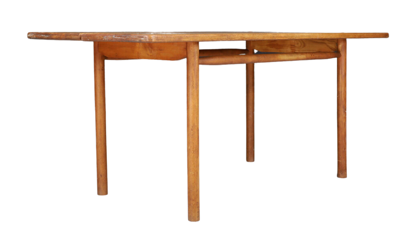 1960s Pierre Gautier-Delaye beechwood 63" table
