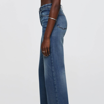 RE/DONE : Comfort Stretch High Rise Wide Leg Crop