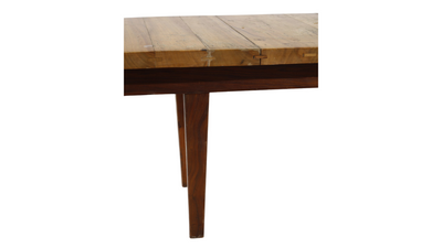 1950s Brazilian low 80" slatted teakwood coffee table