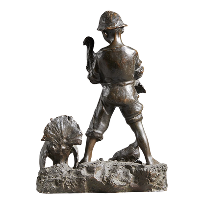 Giovanni De Martino, Italy : bronze young boy w/ chickens