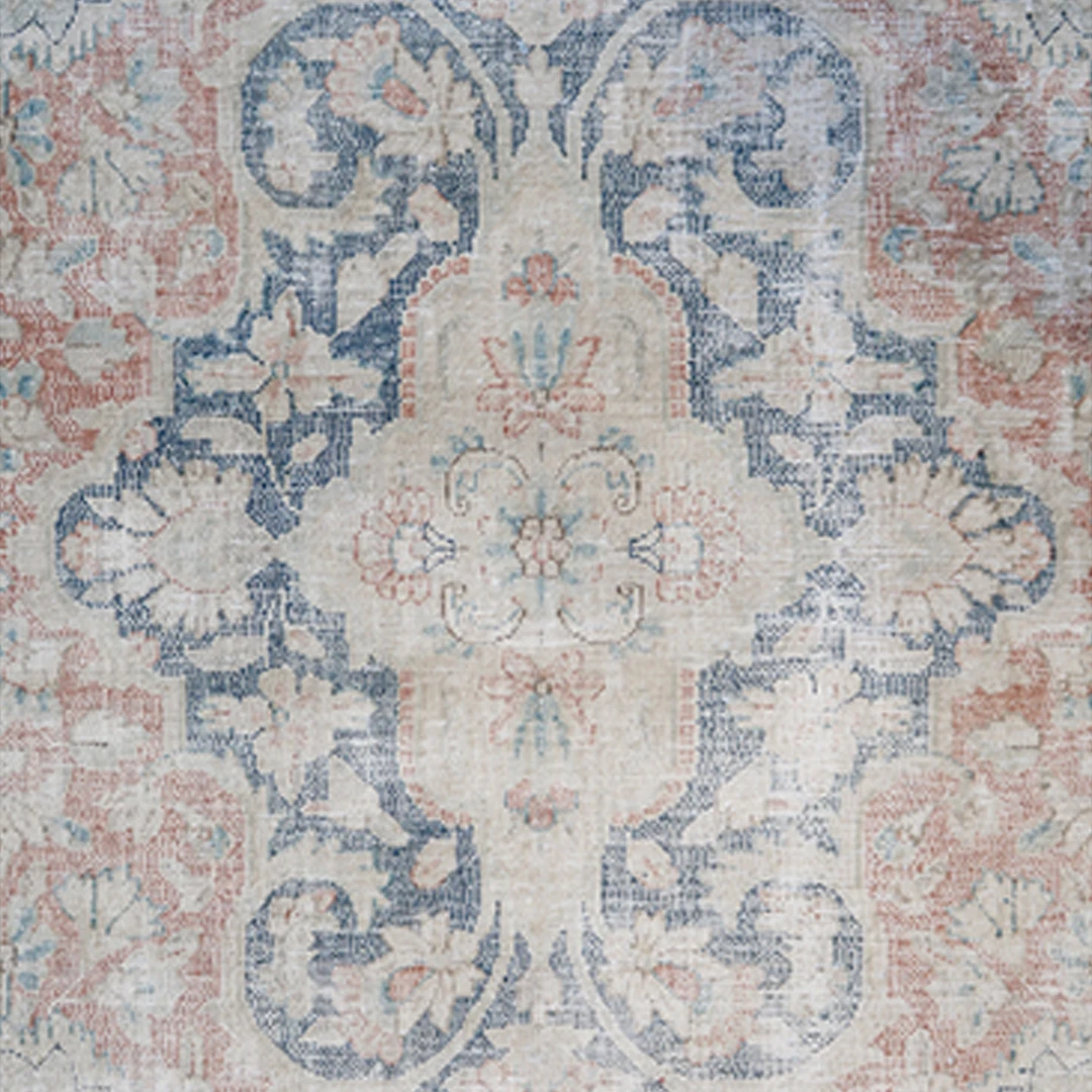 1960s Persian Kerman : 9'10 x 13'2 overdyed rug