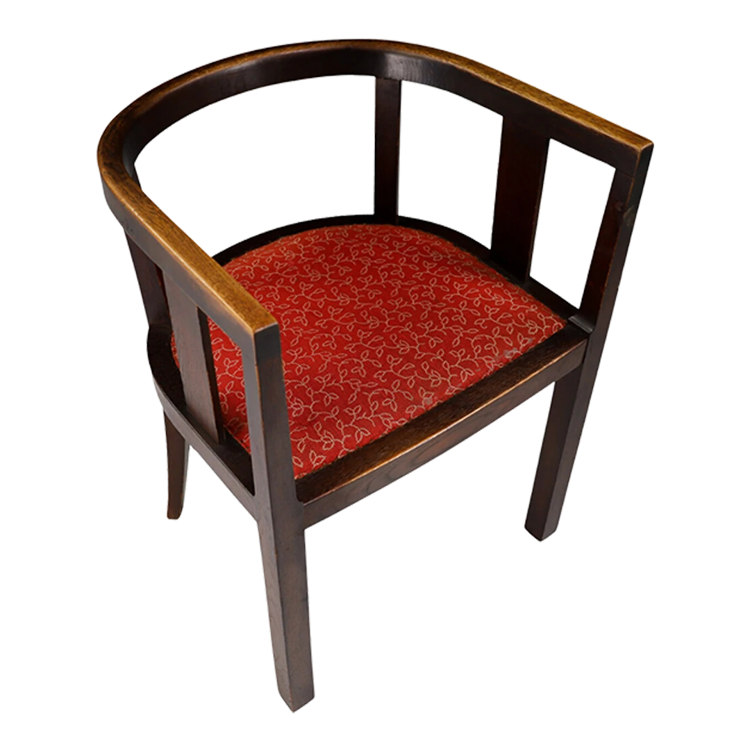 German 1930s : Art Deco curved back armchair