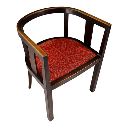 German 1930s : Art Deco curved back armchair