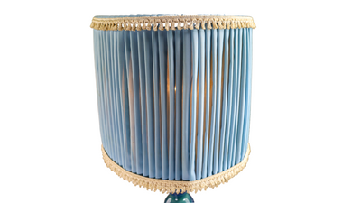 1970s Gebr. Kaiser & Co. blue ceramic floor lamp, Germany