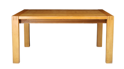 1970s French elmwood extendable dining table