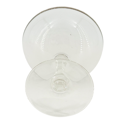 1950s American : set four silver-banded champagne coupe