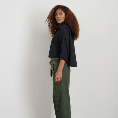 Alex Mill : Cropped Jo Shirt in Cotton Poplin