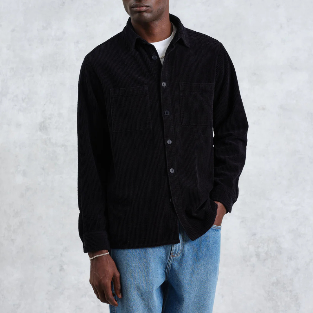 Wax London : Whiting Overshirt in Jumbo Cord