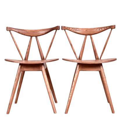 1950s Northern European : sculptural ashwood side chair
