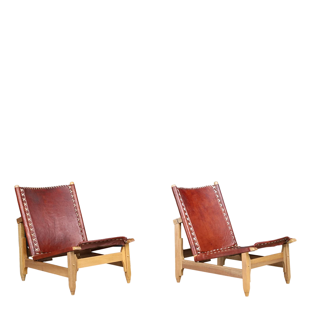 1960s Werner Biermann : stitched leather 