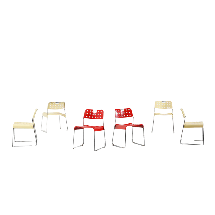 1970s Italian : set six Rodney Kinsman steel 
