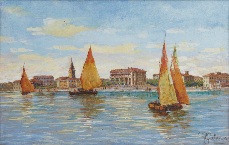 c1920 Giovanni Gaetano Galeazzi : "View of Grado" bay, Italy