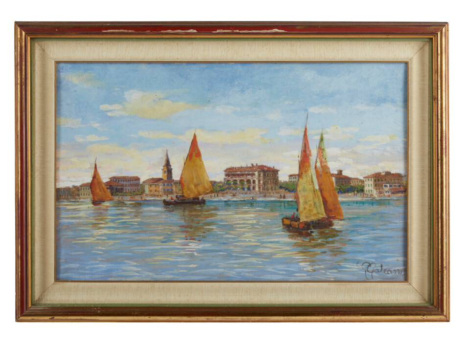 c1920 Giovanni Gaetano Galeazzi : "View of Grado" bay, Italy