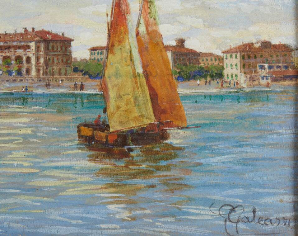 c1920 Giovanni Gaetano Galeazzi : "View of Grado" bay, Italy