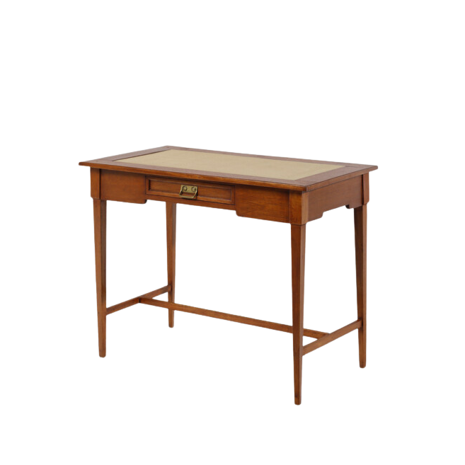 1907 Eugenio Quarti : small mahogany & fabric desk, Grand Hotel