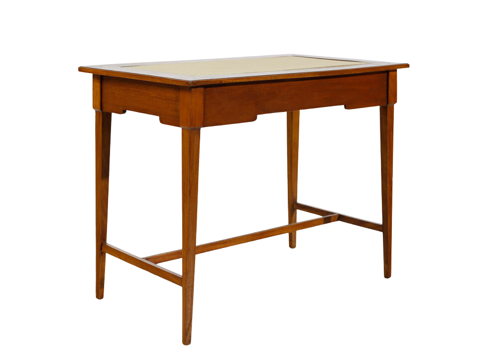 1907 Eugenio Quarti : small mahogany & fabric desk, Grand Hotel
