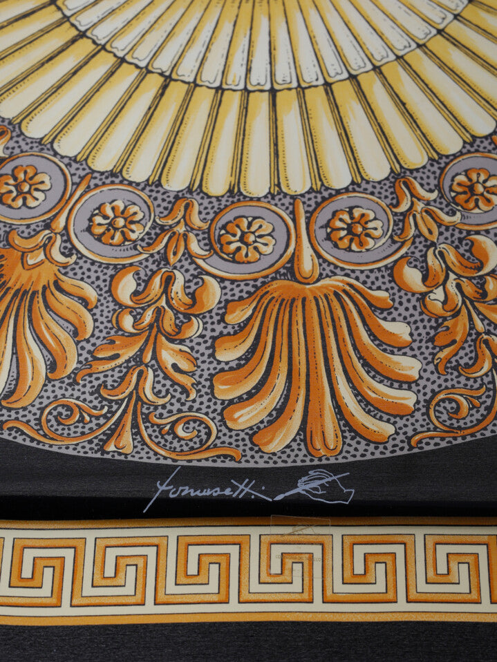 1990s Italian : Piero Fornasetti acrylic & metal coffee table