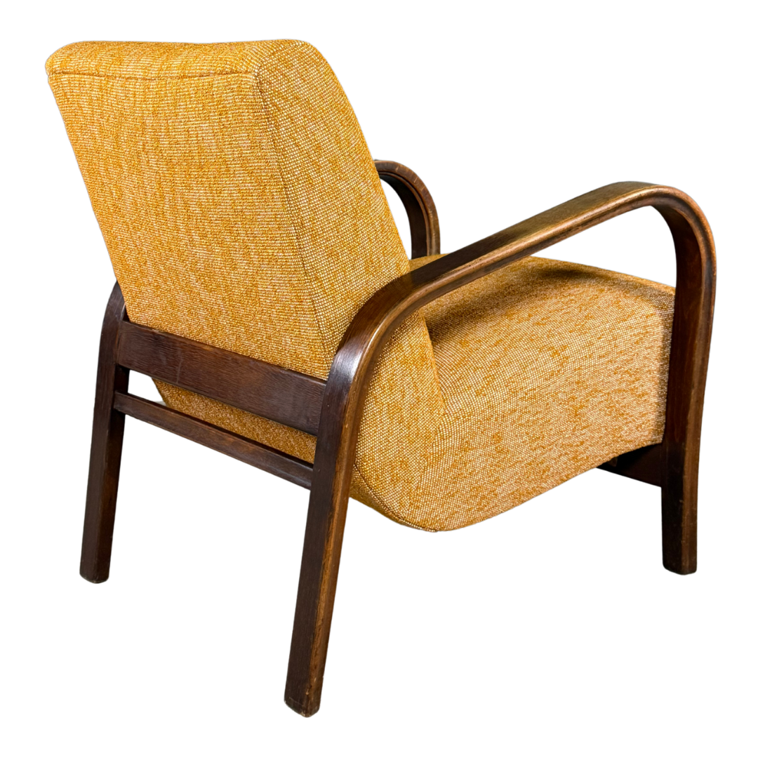 1950s Koželka and Kropácek : bent beechwood armchair