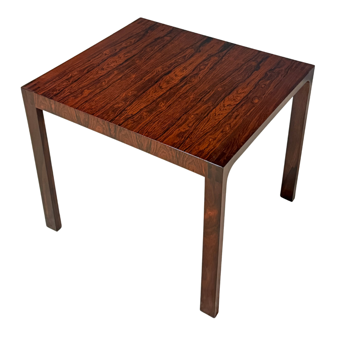 1960s Leif Jacobsen : pair square rosewood side tables, Toronto