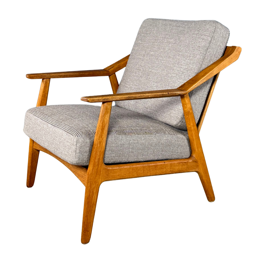 1950s H. Brockmann-Petersen : oakwood armchairs w/dovetail