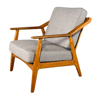 1950s H. Brockmann-Petersen : oakwood armchairs w/dovetail