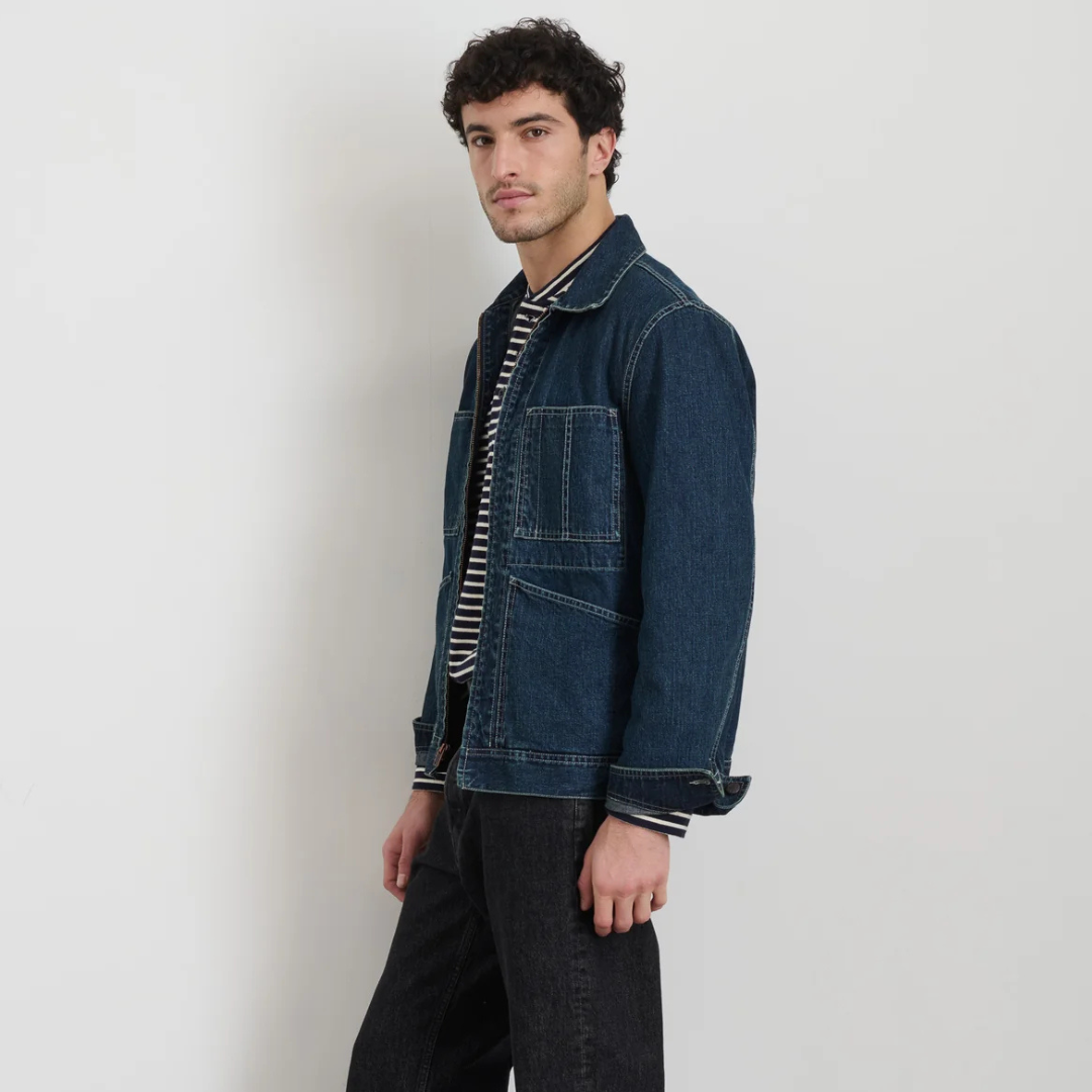 Alex Mill : Zip Work Jacket Lightweight Japanese Denim