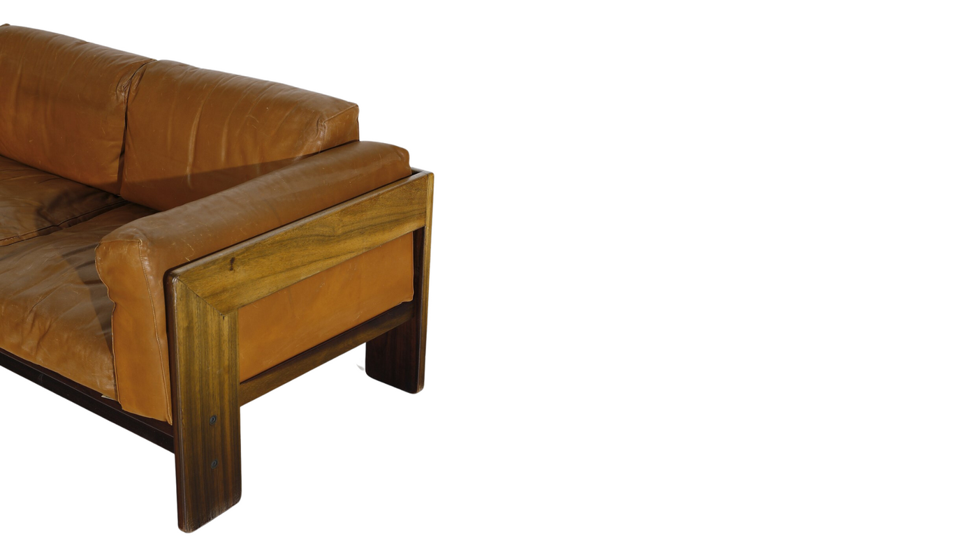1960s Afra & Tobia Scarpa "Bastiano" leather sofa