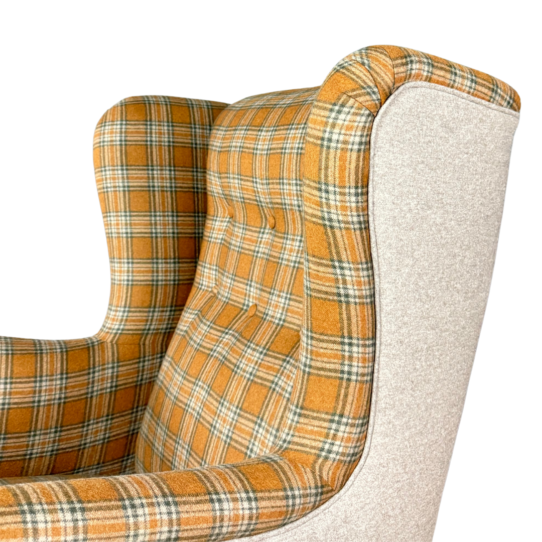 c1940 Jacob Kjær : restrained mini wingback armchair, Denmark