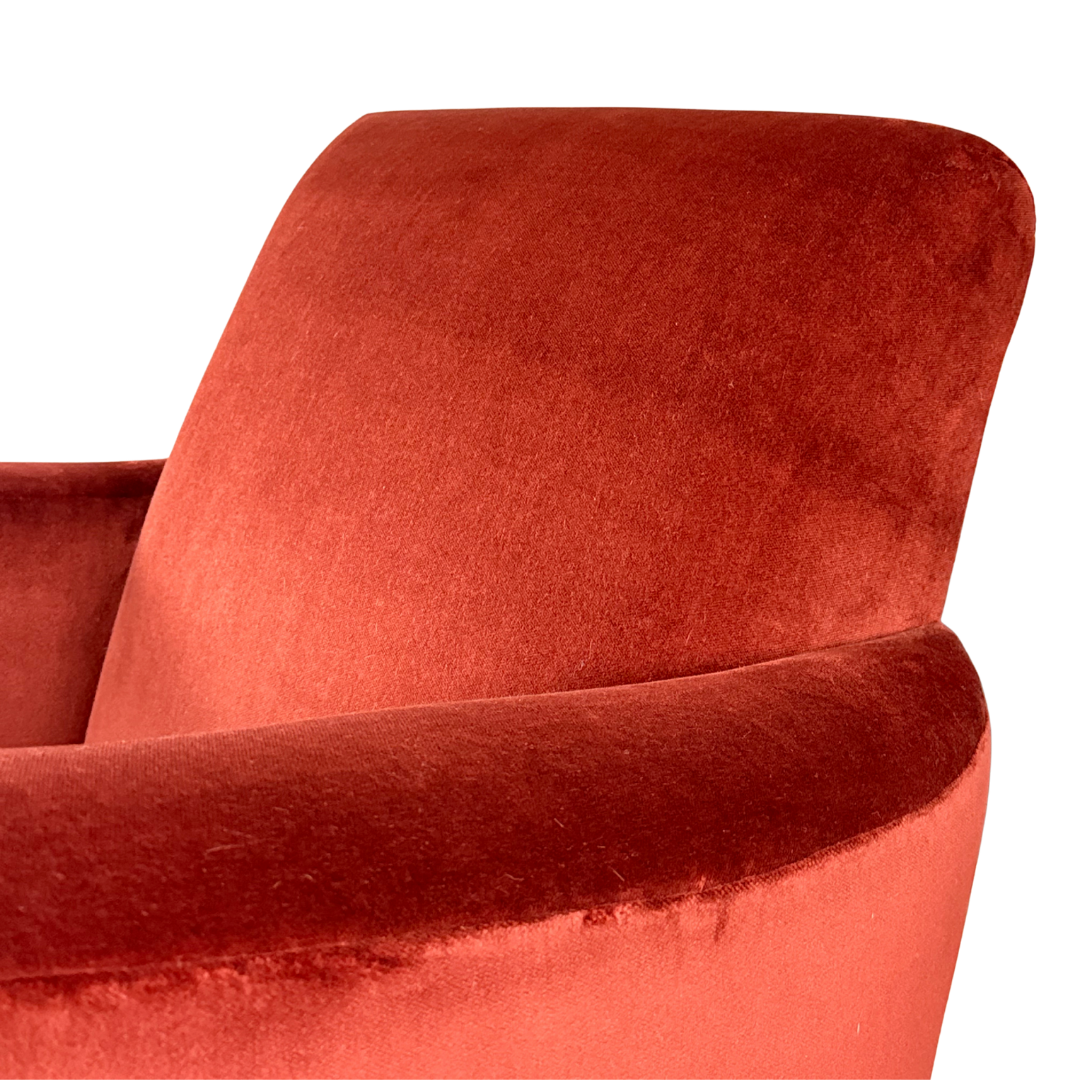 1950s American : classic fully upholstered modern easy chair